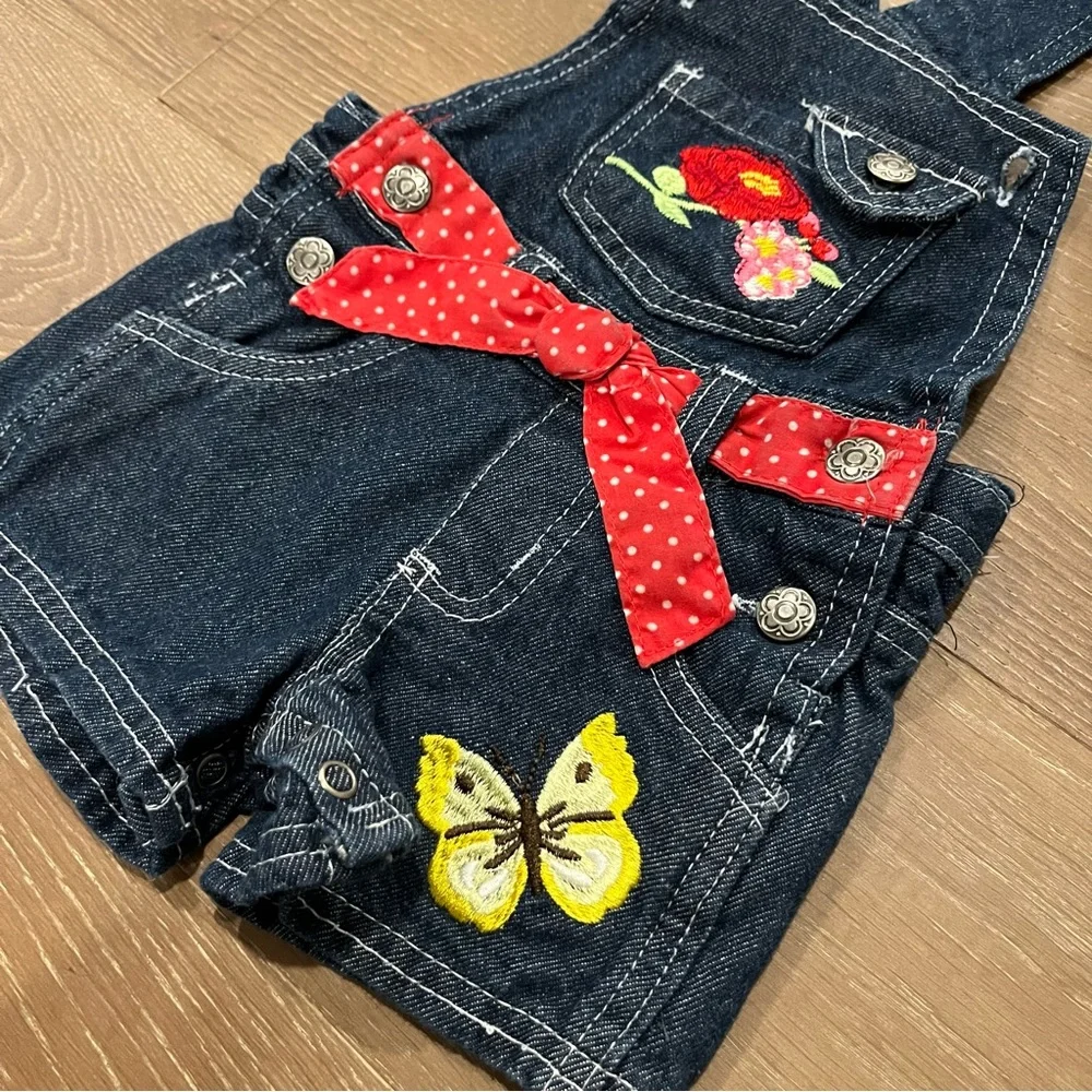 Denim Blue Infant Toddler Infant Girl Overall Shorts Size 12 Months